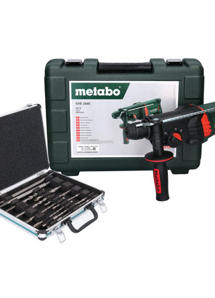 Metabo KHE 2645 Marteau combiné 850 W 2,9 J SDS plus + Coffret + Set de 13 forets et burins