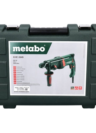 Martillo combinado Metabo KHE 2645 850 W 2,9 J SDS plus + juego de cinceles perforadores de 13 piezas + estuche