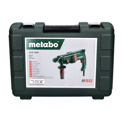 Metabo KHE 2645 Combination Hammer 850 W 2,9 J SDS plus + Case + Set of 13 drills and chisels