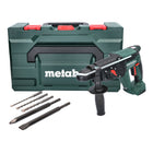 Metabo KH 18 LTX 24 Akku Kombihammer 18 V 2,1 J SDS plus + 5 tlg. Bohrer Meißel Set + metaBOX - ohne Akku, ohne Ladegerät - Toolbrothers