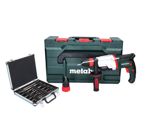 Metabo KHE 2660 Martillo combinado rápido 850 W 3 J SDS plus + juego de taladro y cincel 13 piezas + metaBOX