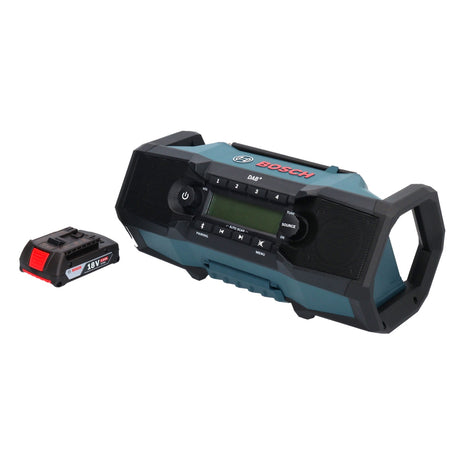 Bosch GPB 18V-2 SC Radio de obra con batería profesional 18 V DAB+ Bluetooth AUX + 1x batería 2,0 Ah - sin cargador