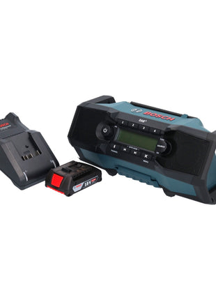 Bosch GPB 18V-2 SC Radio de chantier professionnelle sur batterie 18 V DAB+ Bluetooth AUX + 1x batterie 2,0 Ah + chargeur