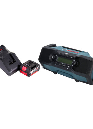 Bosch GPB 18V-2 SC Radio de obra profesional con batería 18 V DAB+ Bluetooth AUX + 1x batería 4,0 Ah + cargador