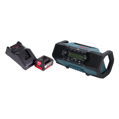 Bosch GPB 18V-2 SC Radio de obra profesional con batería 18 V DAB+ Bluetooth AUX + 1x batería 4,0 Ah + cargador