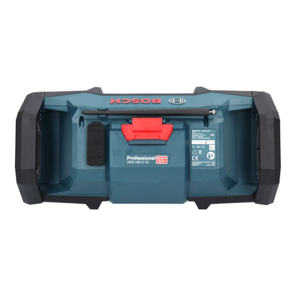 Bosch GPB 18V-2 SC Radio de obra con batería profesional 18 V DAB+ Bluetooth AUX + 2x baterías 5,0 Ah + cargador