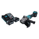 Amoladora angular a batería Makita GA 038 GA2 40 V máx. 230 mm sin escobillas XGT + 2 baterías 2,0 Ah + cargador