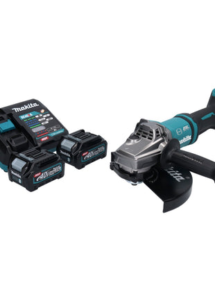 Makita GA 038 GD2 Akku Winkelschleifer 40 V max. 230 mm Brushless XGT + 2x Akku 2,5 Ah + Ladegerät