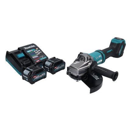 Amoladora angular a batería Makita GA 038 GD2 40 V máx. 230 mm sin escobillas XGT + 2 baterías de 2,5 Ah + cargador