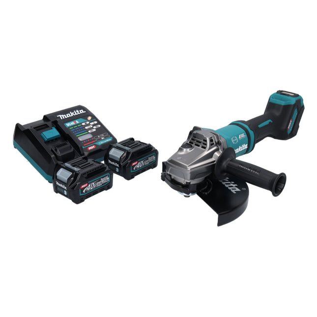 Amoladora angular a batería Makita GA 038 GD2 40 V máx. 230 mm sin escobillas XGT + 2 baterías de 2,5 Ah + cargador