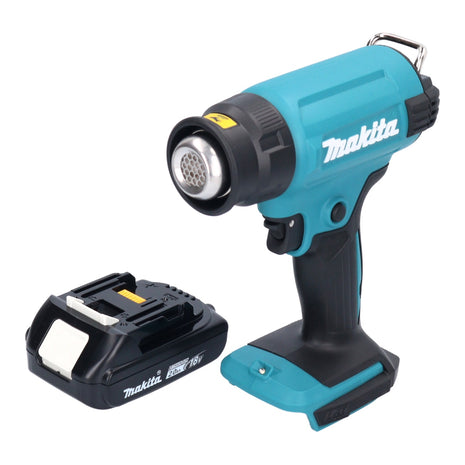 Makita DHG 180 A1 Pistolet air chaud sans fil 18 V 550 C + 1x batterie rechargeable 2,0 Ah - sans kit chargeur