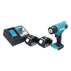Makita DHG 180 RM Akku Heissluftgeblaese 18 V 550 C 2x Akku 4 0 Ah Ladegeraet 1 - toolbrothers