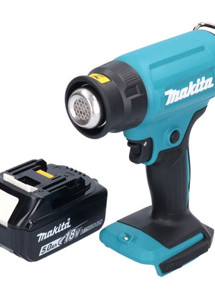 Makita DHG 180 T1 Akku Heißluftgebläse 18 V 550 °C + 1x Akku 5,0 Ah - ohne Ladegerät - Toolbrothers