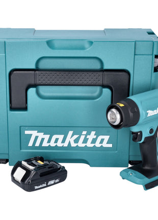 Makita DHG 180 A1J soplador de aire caliente a batería 18 V 550 °C + 1x batería 2,0 Ah + Makpac - sin cargador