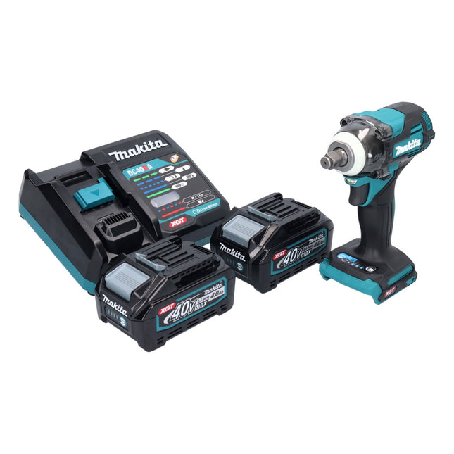 Makita TW 004 GM2 cordless impact wrench 40 V max. 1/2" 350 Nm XGT Brushless + 2x rechargeable battery 4.0 Ah + charger