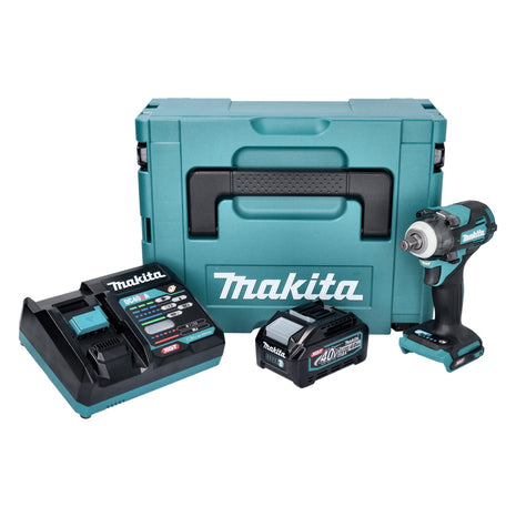 Makita TW 004 GM101 Llave de impacto inalámbrica 40 V máx. 1/2" 350 Nm XGT Brushless + 1x batería 4,0 Ah + cargador + Makpac