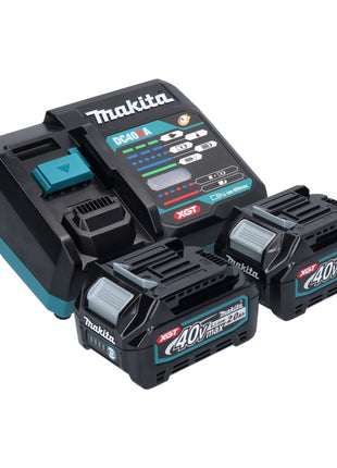 Taladro percutor inalámbrico Makita HP 001 GA2 40 V máx. 140 Nm XGT Brushless + 2x baterías 2,0 Ah + cargador