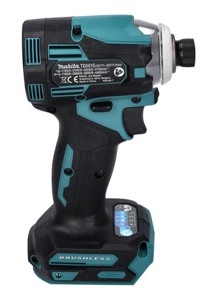 Makita TD 001 GA1 Llave de impacto inalámbrica 40 V máx. 220 Nm 1/4" XGT Brushless + 1x batería 2,0 Ah + cargador