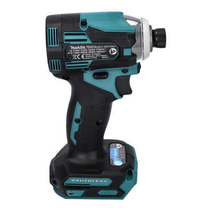 Makita TD 001 GA2 Llave de impacto inalámbrica 40 V máx. 220 Nm 1/4" XGT Brushless + 2x baterías 2,0 Ah + cargador