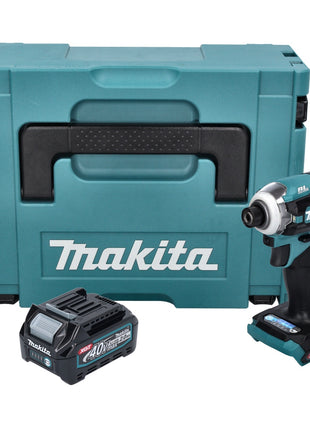 Makita TD 001 GA101 Llave de impacto inalámbrica 40 V máx. 220 Nm 1/4" XGT Brushless + 1x batería 2,0 Ah + Makpac - sin cargador