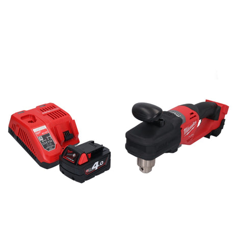 Milwaukee M18 CRAD2-401 Perceuse d'angle sans fil 30Nm Brushless 18V + 1x Batterie 4,0 Ah + Chargeur