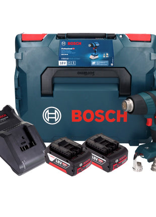 Bosch GHG 18V-50 Professional Akku Heissluftgebläse 18 V 300° C / 500° C + 2x Akku 4,0 Ah + Ladegerät + L-Boxx - Toolbrothers