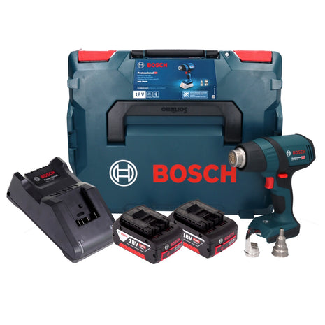 Bosch GHG 18V-50 Professional Akku Heissluftgebläse 18 V 300° C / 500° C + 2x Akku 4,0 Ah + Ladegerät + L-Boxx - Toolbrothers