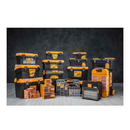 Forte Tools ORG-13 Coffret à outils en 33x25x5 cm, boîte de rangement, organisateur avec 18 compartiments différents, amovible, boîte solide, couvercle anti-rayures (000051144773)