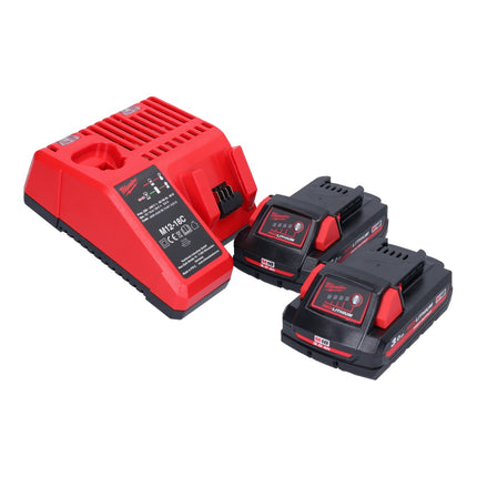 Taladro percutor inalámbrico Milwaukee M18 BPD-302 18 V 60 Nm + 2x baterías 3,0 Ah + cargador