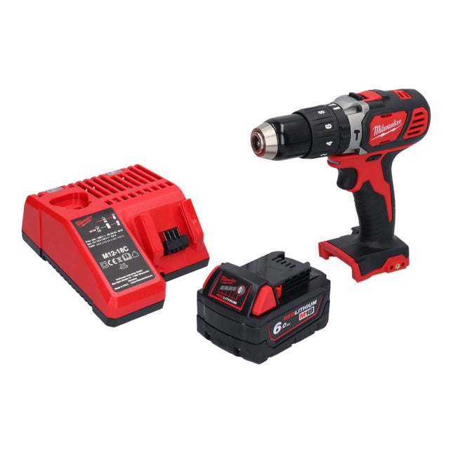 Taladro percutor inalámbrico Milwaukee M18 BPD-601 18 V 60 Nm + 1x batería 6,0 Ah + cargador