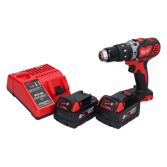 Taladro percutor inalámbrico Milwaukee M18 BPD-602 18 V 60 Nm + 2x baterías 6,0 Ah + cargador