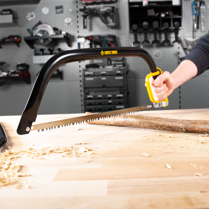 FORTE Tools Bügelsäge FT30 mit feststehendem Blatt für frisches, feuchtes Holz, Länge: 53 cm, schwarz, Premium Säge aus hochwertigem Stahl ( 000040031213 ) - Toolbrothers