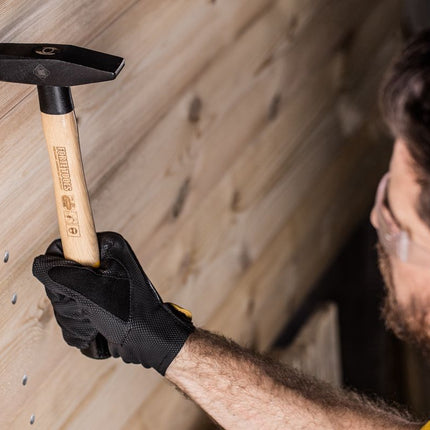 FORTE TOOLS Engineer's Hammer - Wooden handle - 200g head weight - Premium tool, forged - Double ring wedge - Lacquered head (000051151023)