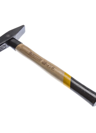 FORTE TOOLS Martillo de cerrajería con mango de madera, peso de cabeza 500 g, martillo con mango de madera, herramienta premium, forjado, cuña anular, cabeza pintada (000051151026)