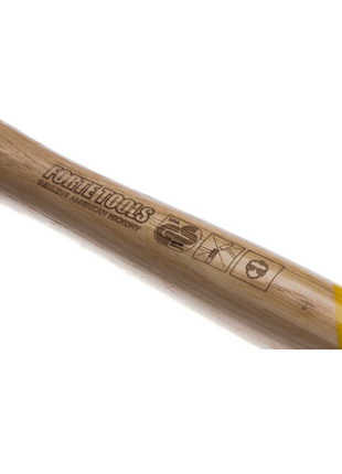 FORTE TOOLS Marteau de serrurier avec manche en bois, poids de tête 800 g, marteau avec manche en bois, outil premium, forgé, cale double anneau, tête peinte (000051151028)