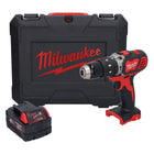 Taladro percutor inalámbrico Milwaukee M18 BPD-401C 18 V 60 Nm + 1x batería 4,0 Ah + maletín - sin cargador