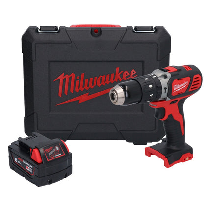 Taladro percutor inalámbrico Milwaukee M18 BPD-601C 18 V 60 Nm + 1x batería 6,0 Ah + maletín - sin cargador