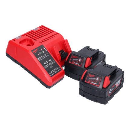 Taladro percutor inalámbrico Milwaukee M18 BPD-602C 18 V 60 Nm + 2x baterías 6,0 Ah + cargador + maletín