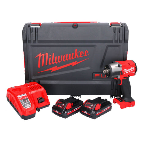 Llave de impacto a batería Milwaukee M18 FMTIW2F12-302X 18 V 745 Nm 1/2" sin escobillas + 2x batería 3,0 Ah + cargador + caja HD