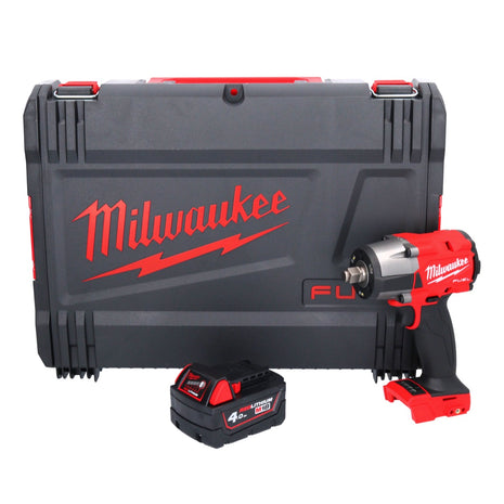 Milwaukee M18 FMTIW2F12-401X Llave de impacto inalámbrica 18 V 745 Nm 1/2" sin escobillas + 1x batería 4,0 Ah + caja HD - sin cargador