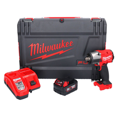 Milwaukee M18 FMTIW2F12-501X Akumulatorowy klucz udarowy 18 V 745 Nm 1/2" bezszczotkowy + 1x akumulator 5,0 Ah + ładowarka + pudełko HD