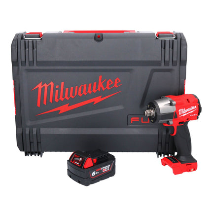 Llave de impacto inalámbrica Milwaukee M18 FMTIW2F12-601X 18 V 745 Nm 1/2" sin escobillas + 1x batería 6,0 Ah + caja HD - sin cargador