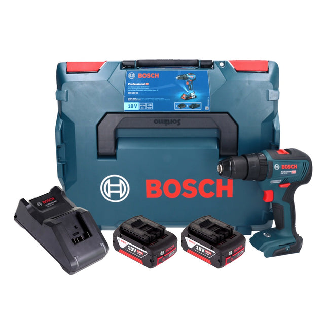 Bosch GSB 18V-55 Trapano a percussione professionale a batteria 18 V 55 Nm brushless + 2x batteria ricaricabile 4,0 Ah + caricabatterie + L-Boxx