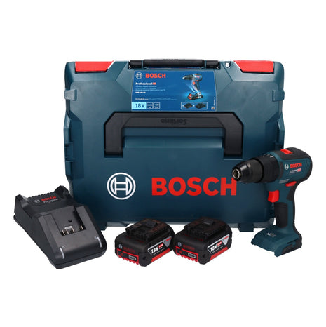 Bosch Professional GSB 18V-55 Cordless Impact Drill Driver 55Nm 18V Brushless + 2x Batteries 5.0Ah + Charger + Case L-Boxx