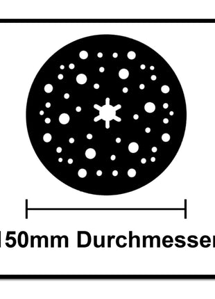 Juego de empuñaduras de disco de lijado Mirka Abranet 3 piezas 150 mm duro/medio/blando.