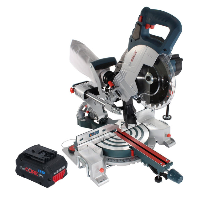 Bosch GCM 18V-216 Professional sierra tronzadora inalámbrica ingletadora 18 V 216 mm BITURBO Brushless + 1x batería ProCORE 8,0 Ah - sin cargador