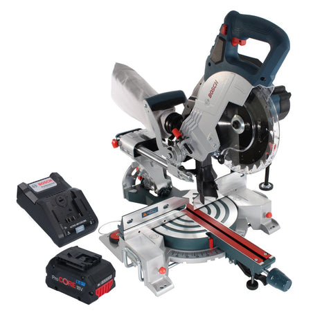 Bosch GCM 18V-216 Professional Scie à onglet sans fil 18 V 216 mm BITURBO brushless + 1x Batterie ProCORE 8,0 Ah + Chargeur