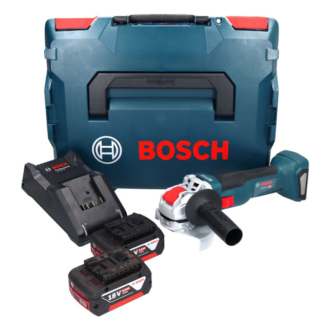 Bosch GWX 18V-10 Amoladora angular profesional sin cable 18 V 125 mm X-LOCK Brushless + 2x acumulador 5,0 Ah + cargador + L-Boxx