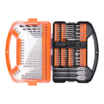 WellCut Juego de 101 brocas y puntas de taladro en estuche 1/4" Phillips / Pozidriv / ranuradas / hexagonales / Torx / Robertson / brocas para madera, acero y albañilería ( WC-DB101U )