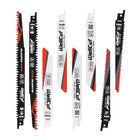 Juego de hojas de sierra alternativa WellCut, 8 piezas, para madera, plástico y metal, acero HCS, con eje universal, resistente al óxido y a las colisiones (‎‎‎WC-RB8)